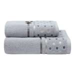 Полотенце BRAVO Дина 50*80+70*130 голубой 2 шт.