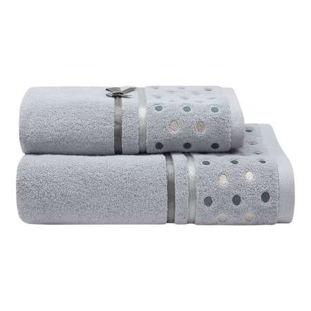 Полотенце BRAVO Дина 50*80+70*130 голубой 2 шт.