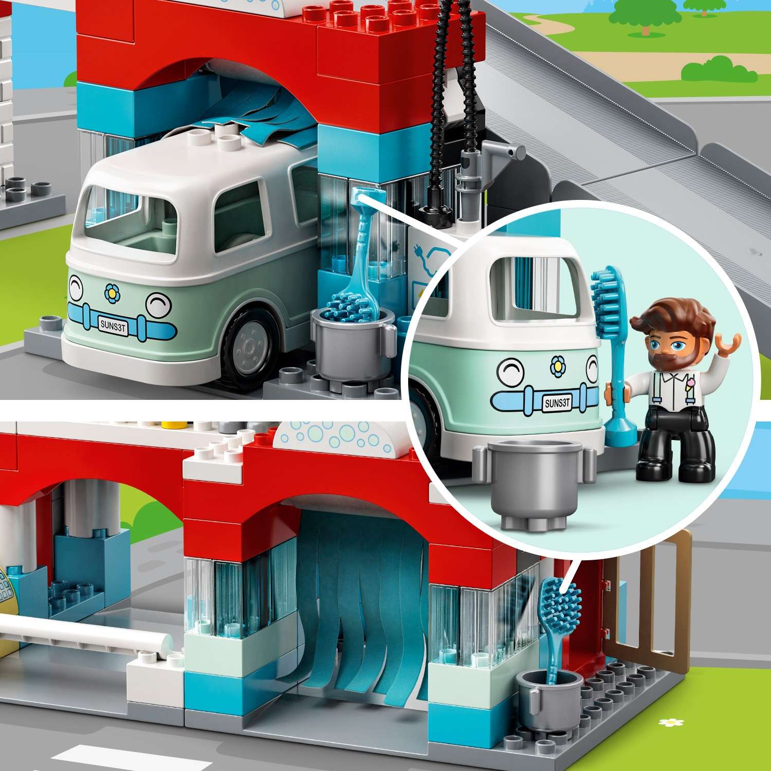 Конструктор LEGO DUPLO Town Гараж и автомойка 112 дет. - фото 11