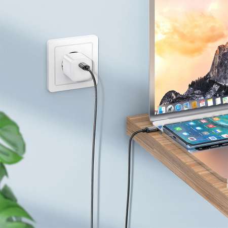 USB-C кабель Borofone BX87 Sharp Type-C 60W 1м нейлон черный