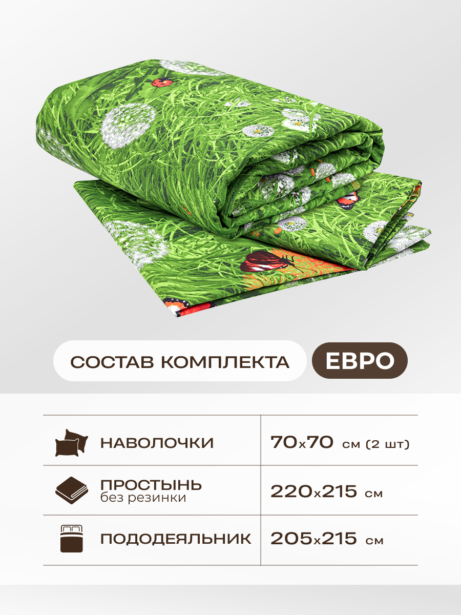 Комплект постельного белья Спал Спалыч универсальный с покрывалом евро рисунок 3619-1 - фото 2