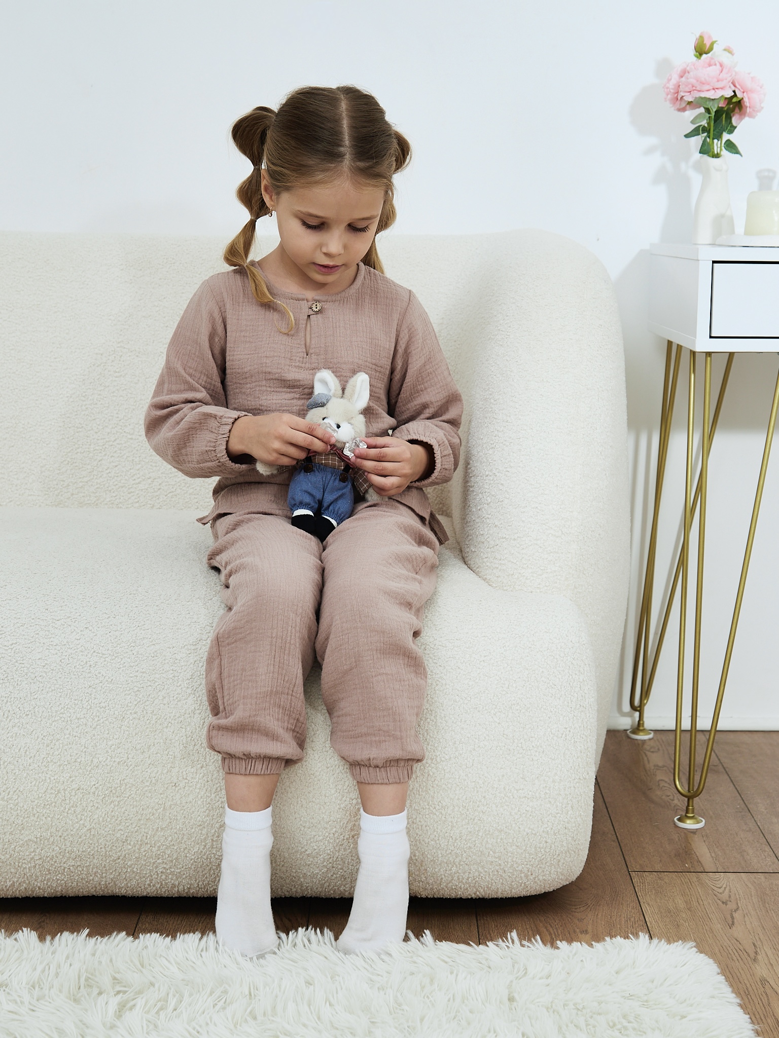 Лонгслив и брюки MOUN Костюм_муслин_бежевый - фото 18