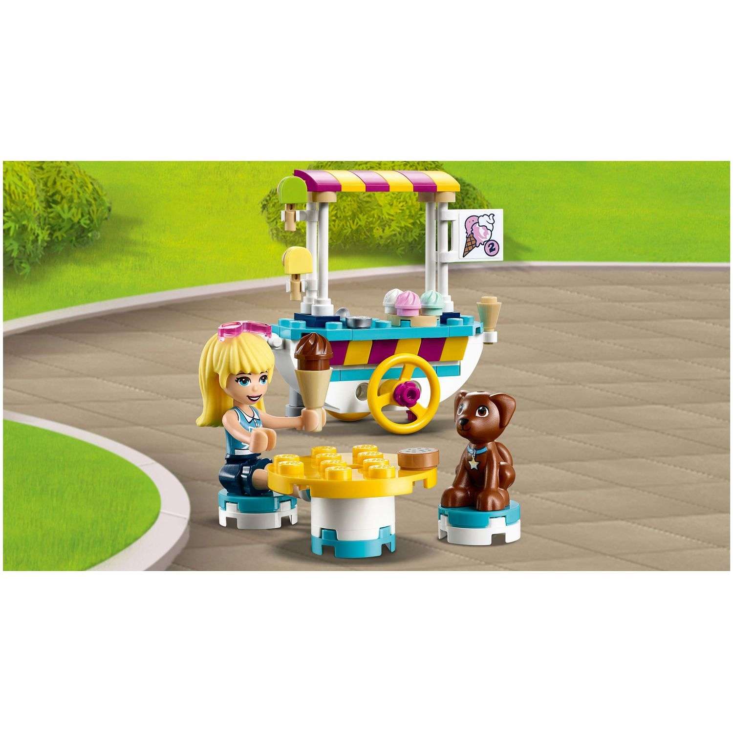 Конструктор LEGO Friends Тележка с мороженым блочный - фото 5