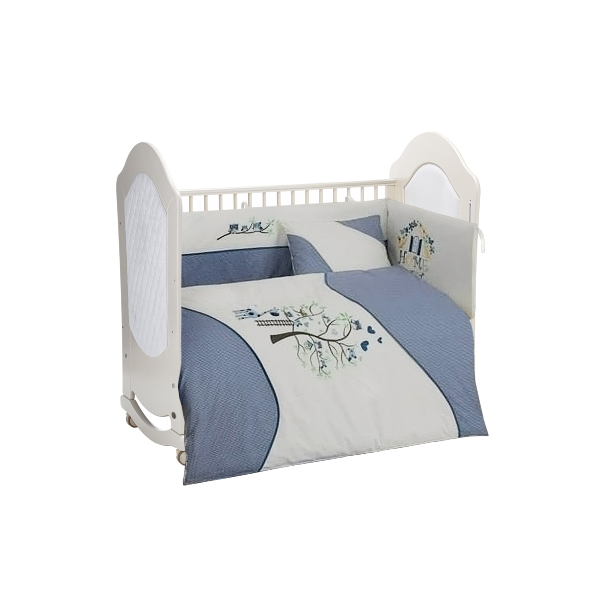 Комплект постельного белья Kidboo Sweet Home из 6 предметов голубой - фото 1