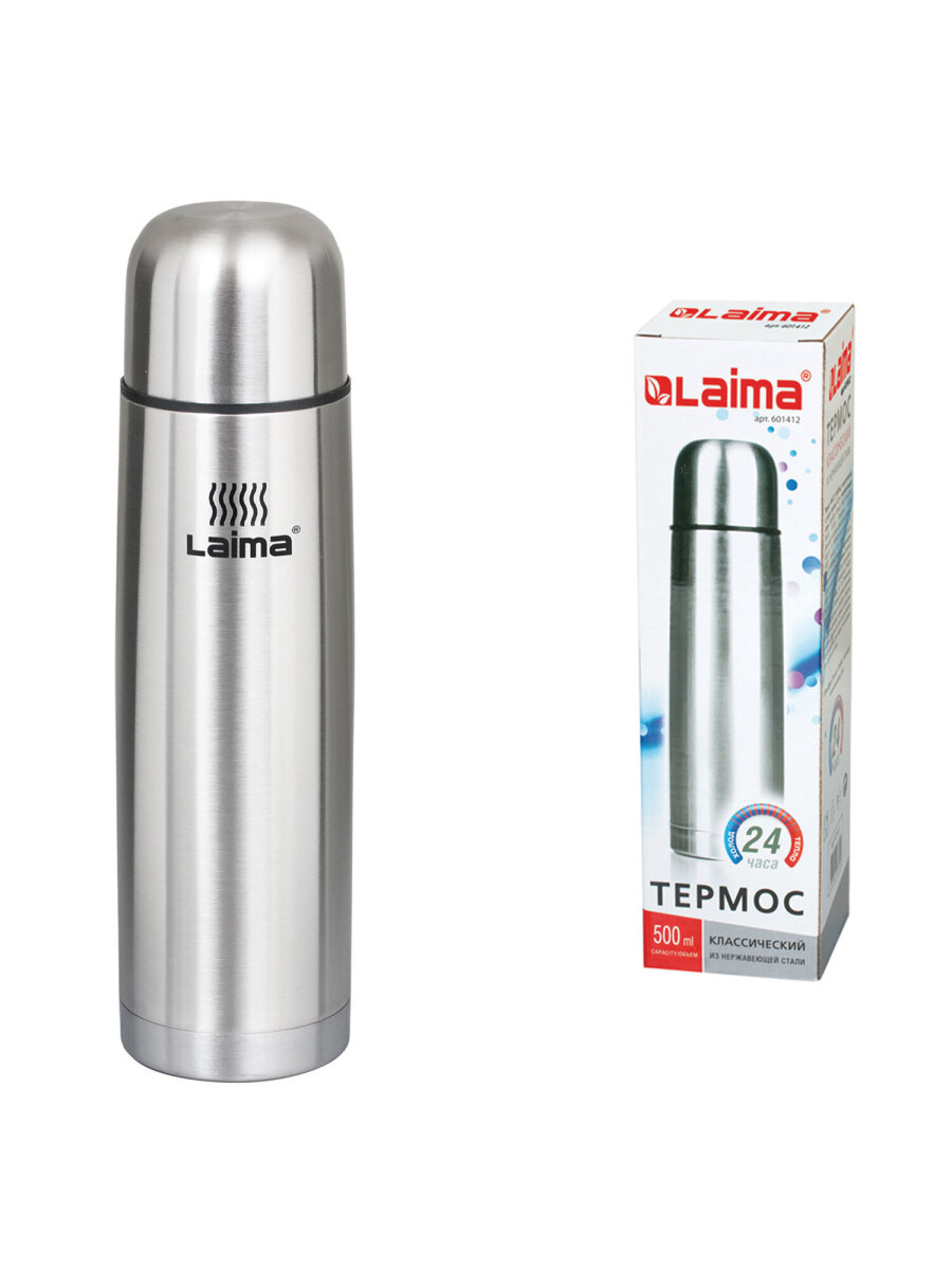 Термос Лайма классический с узким горлом нержавеющая сталь - фото 10