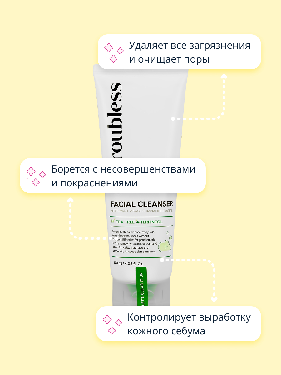 Пена Troubless для умывания 120 мл - фото 3