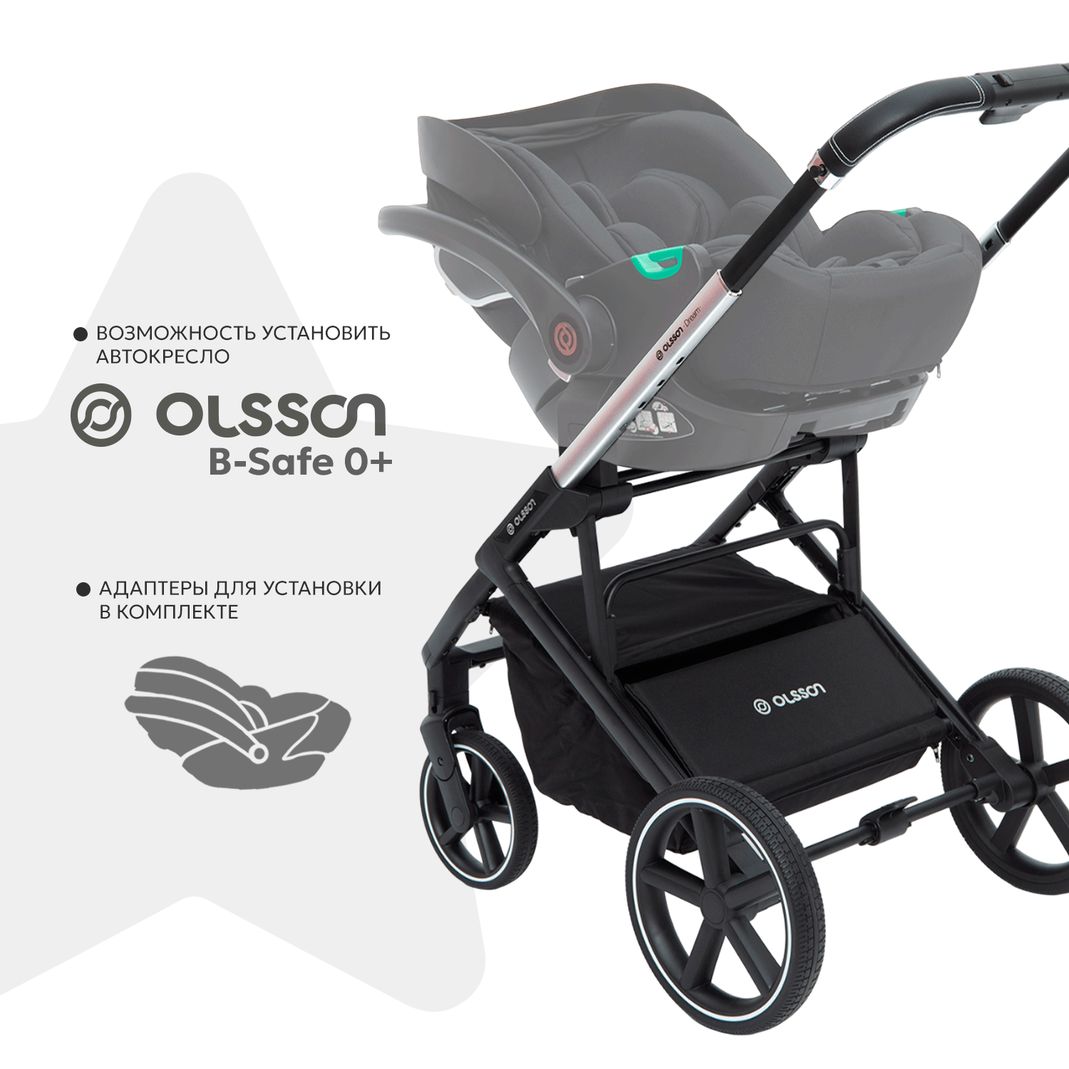 Коляска 2в1 Olsson Dream Mint - фото 15