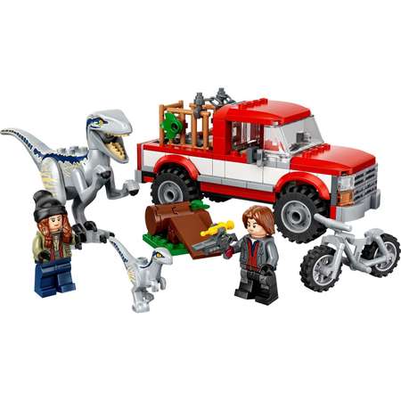 Конструктор LEGO Jurassic World Блу и поимка Велоцираптора блочный