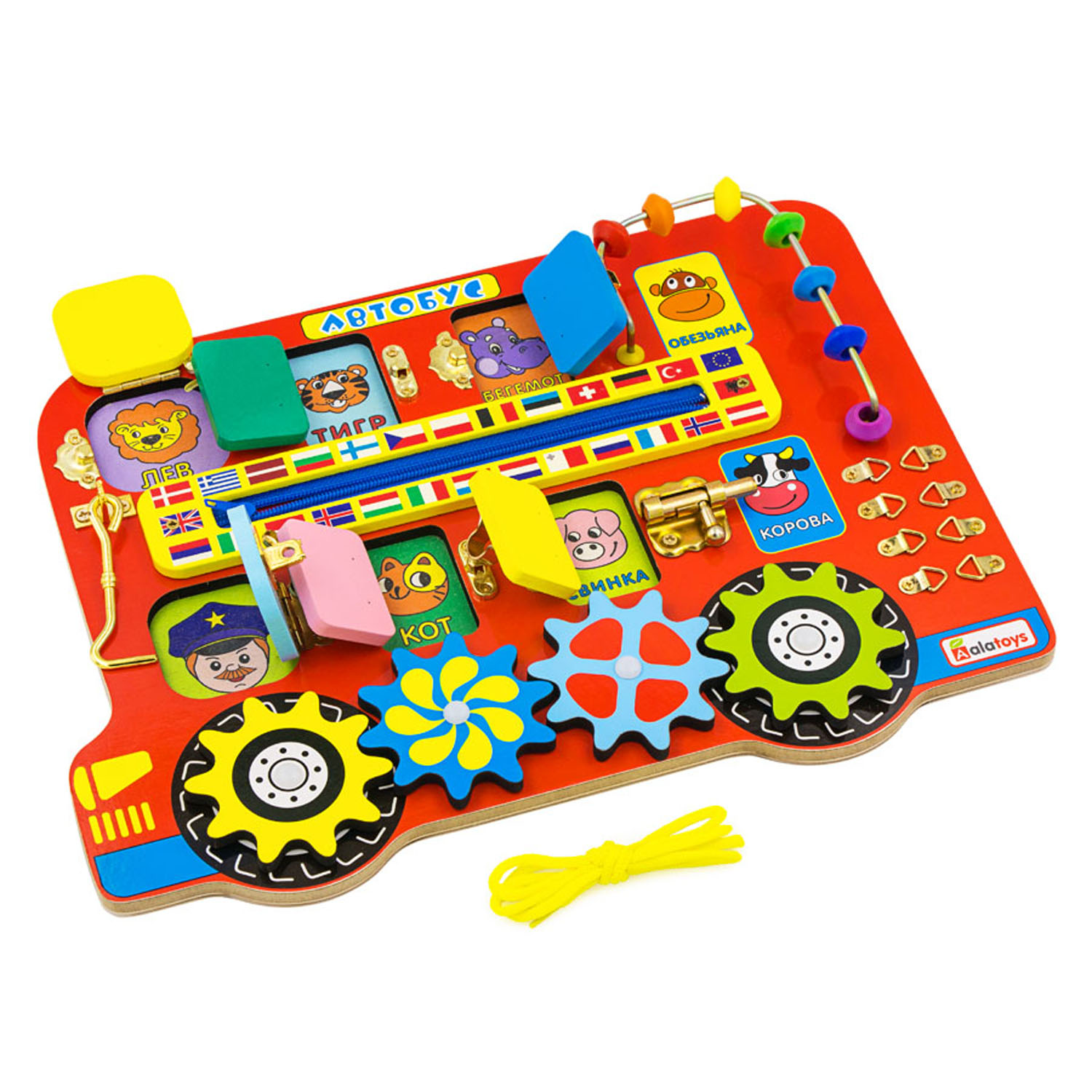 Игрушка Alatoys бизиборд Автобус - фото 6
