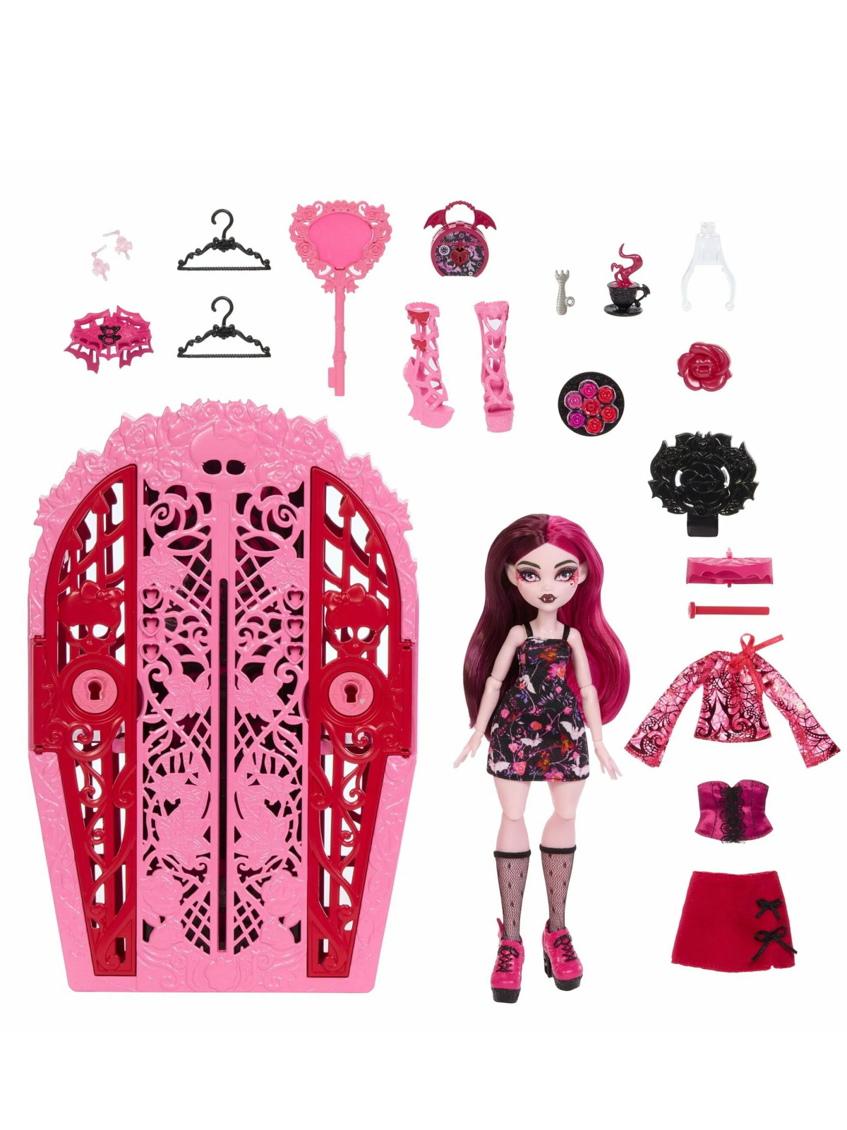 Кукла модельная Monster High Skulltimate Secrets Draculaura HYT72 HYT72 Draculaura - фото 2