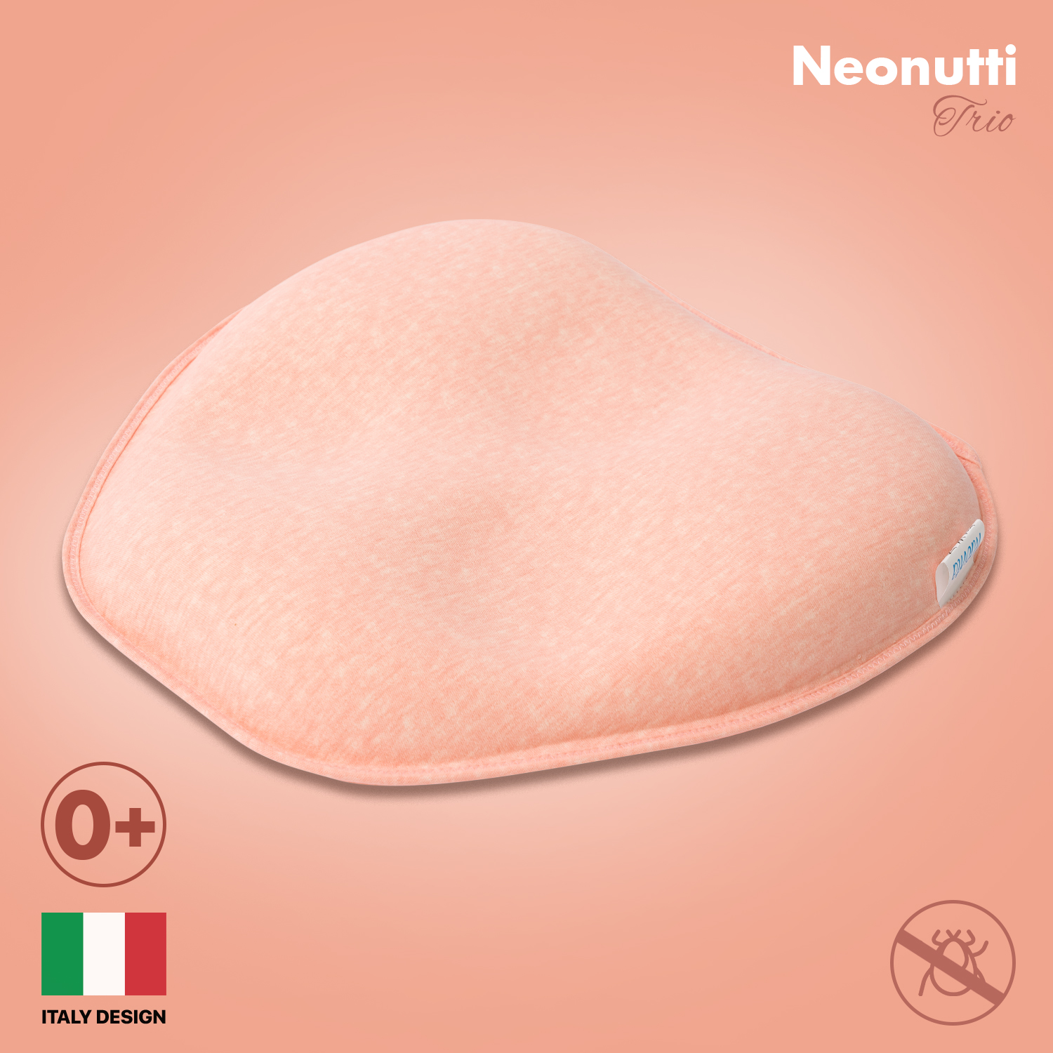 Подушка для новорожденного Nuovita Neonutti Trio Dipinto Розовая - фото 1