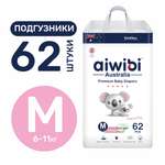 Подгузники AIWIBI Premium M 62 шт.