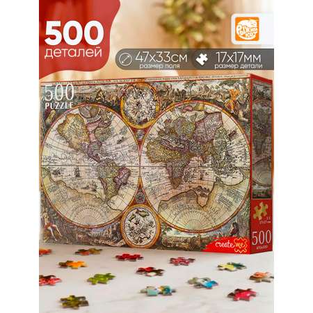 Пазл Рыжий кот Древняя карта мира 500 эл.