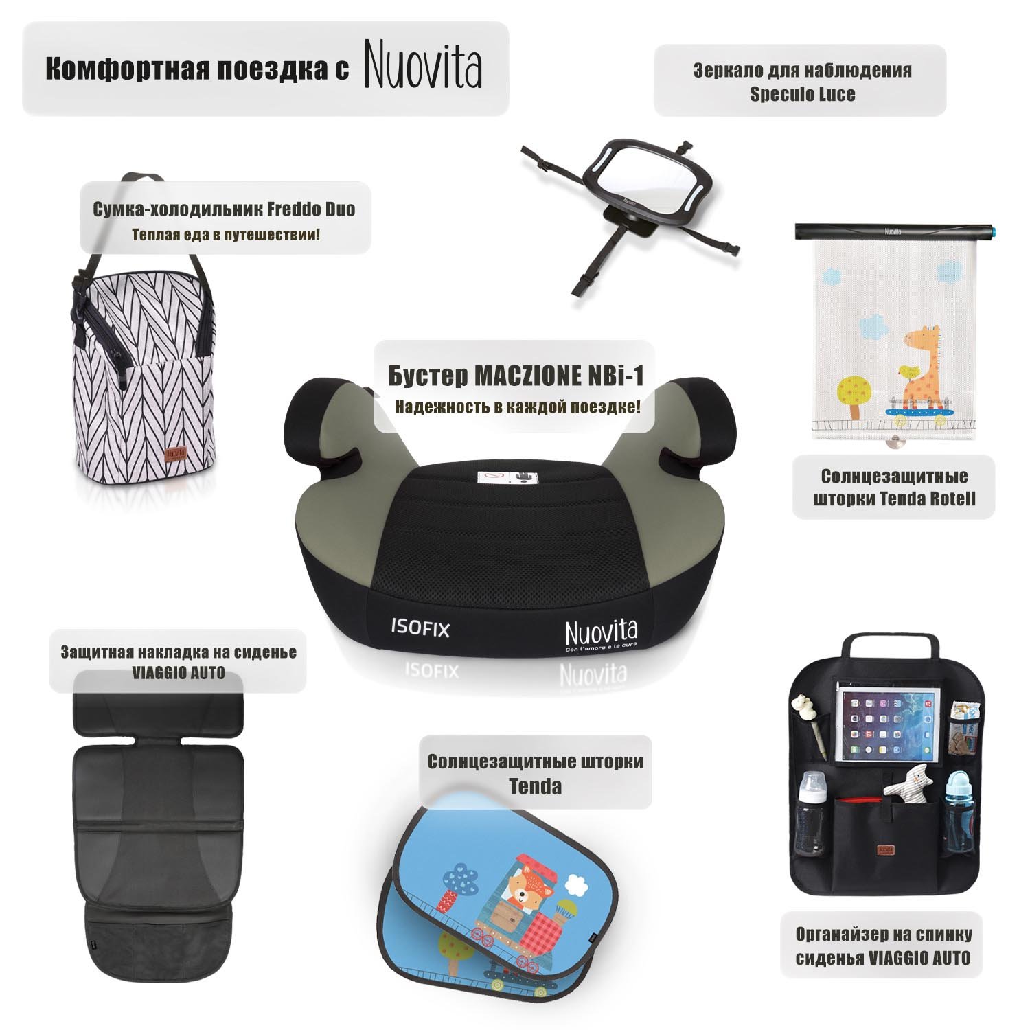 Автокресло Nuovita Isofix 3 (22-36 кг) зеленый - фото 9