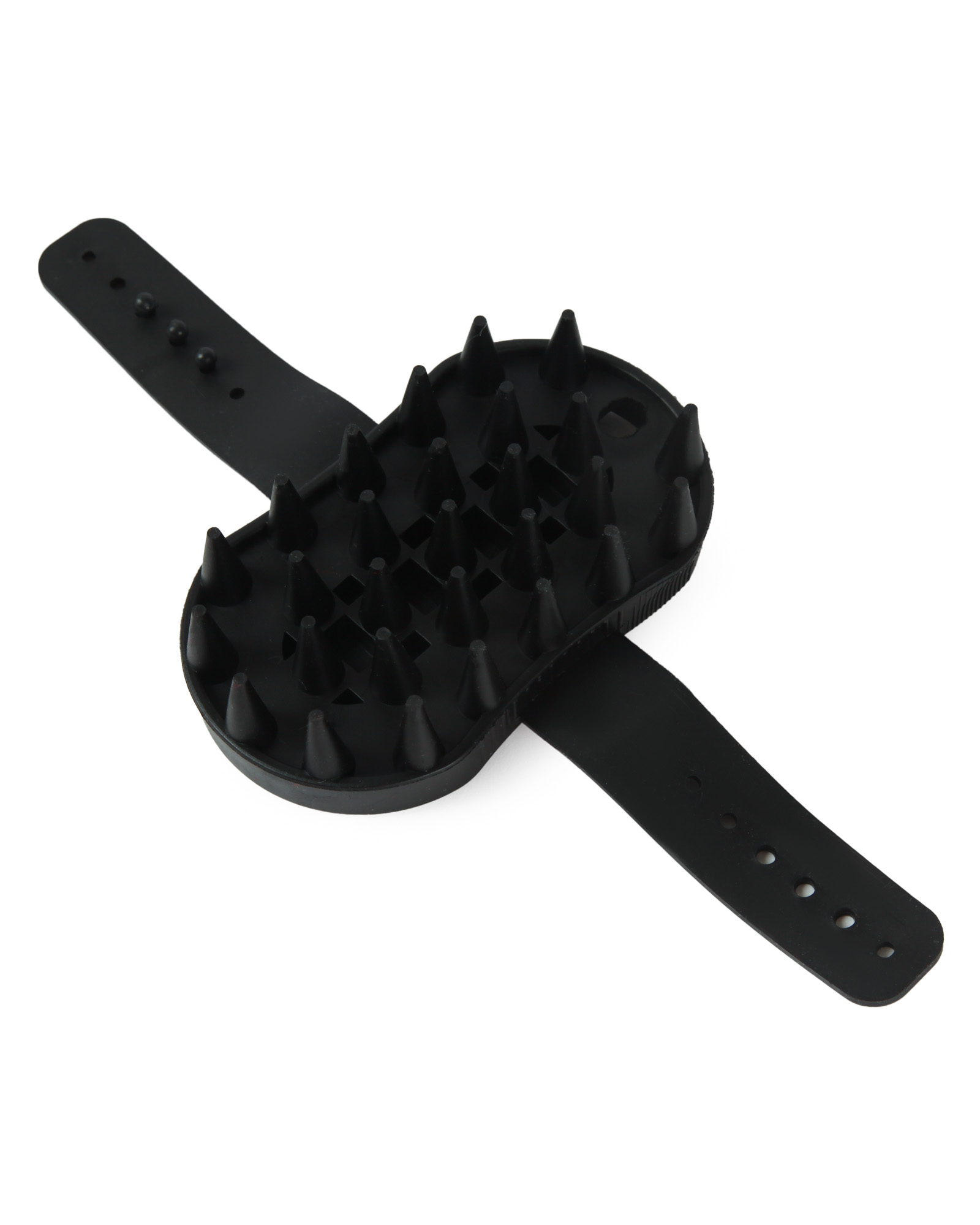 Щётка-массажёр Barbaks из термопластичной резины для ухода за питомцем черная 12.5*6.6см - фото 1