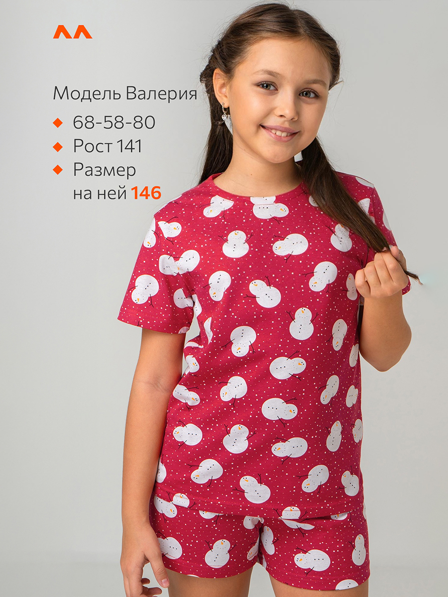 Пижама HappyFox HF2423SPснеговики.на.красном - фото 3