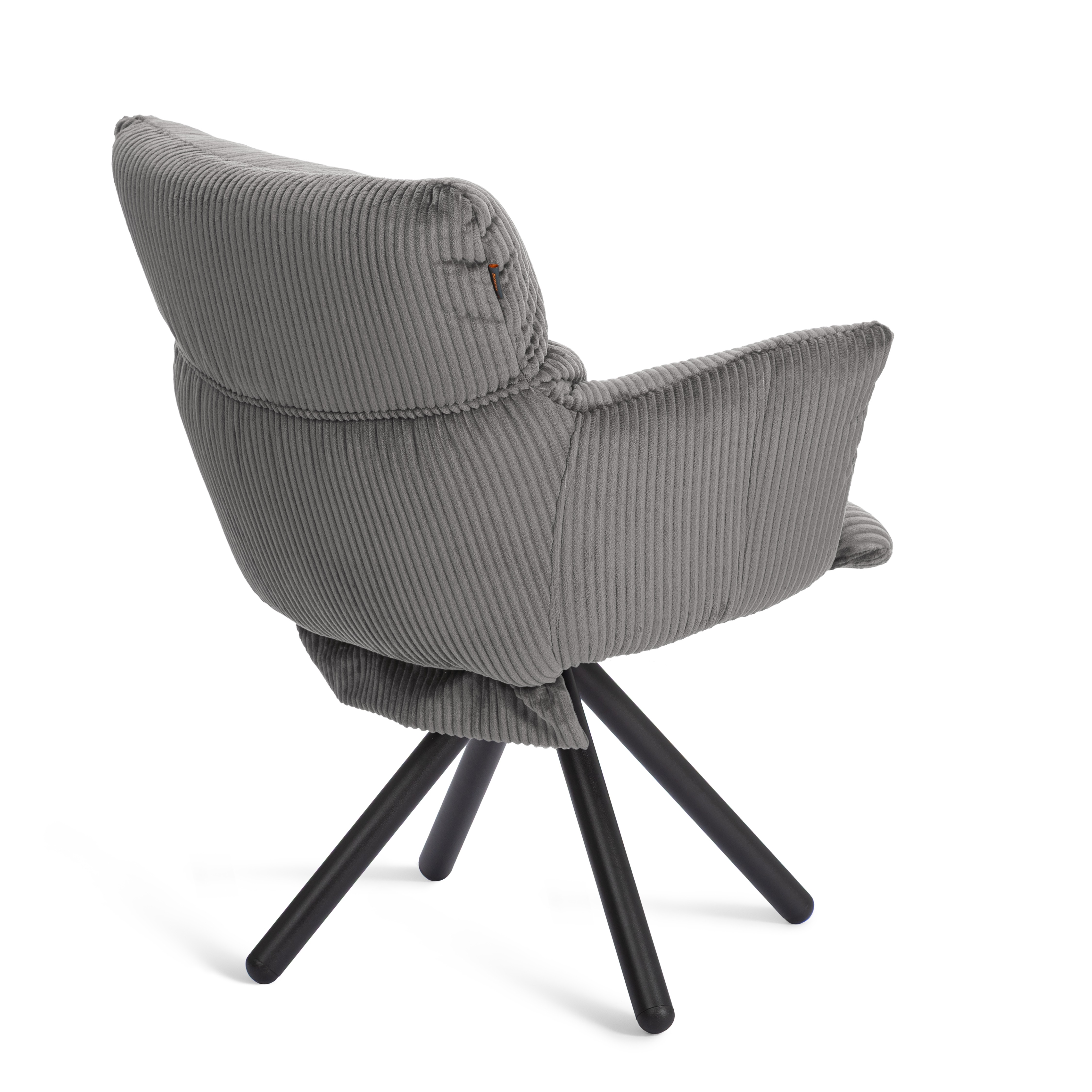 Стул TETCHAIR Флаффи опора 360 вельвет серый - фото 3
