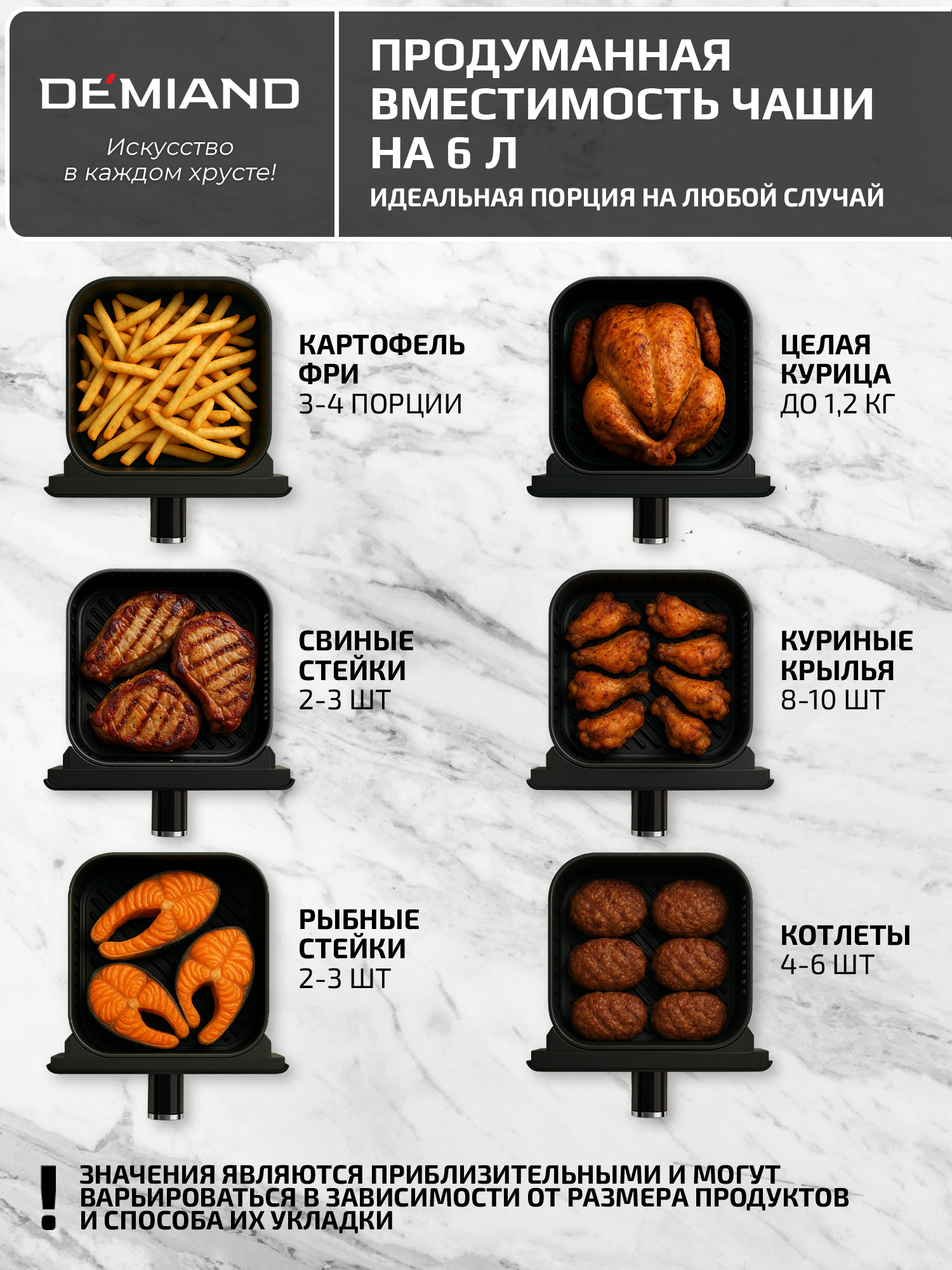 Аэрогриль DEMIAND Sanders с Wi-Fi 6 л - фото 10