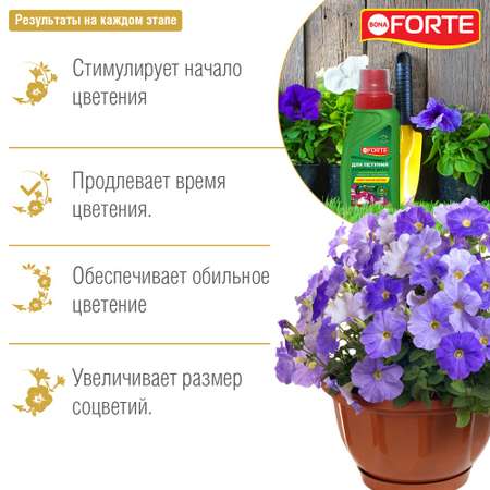 Жидкое минеральное удобрение Bona Forte Красота Для петуний и балконных цветов 285 мл