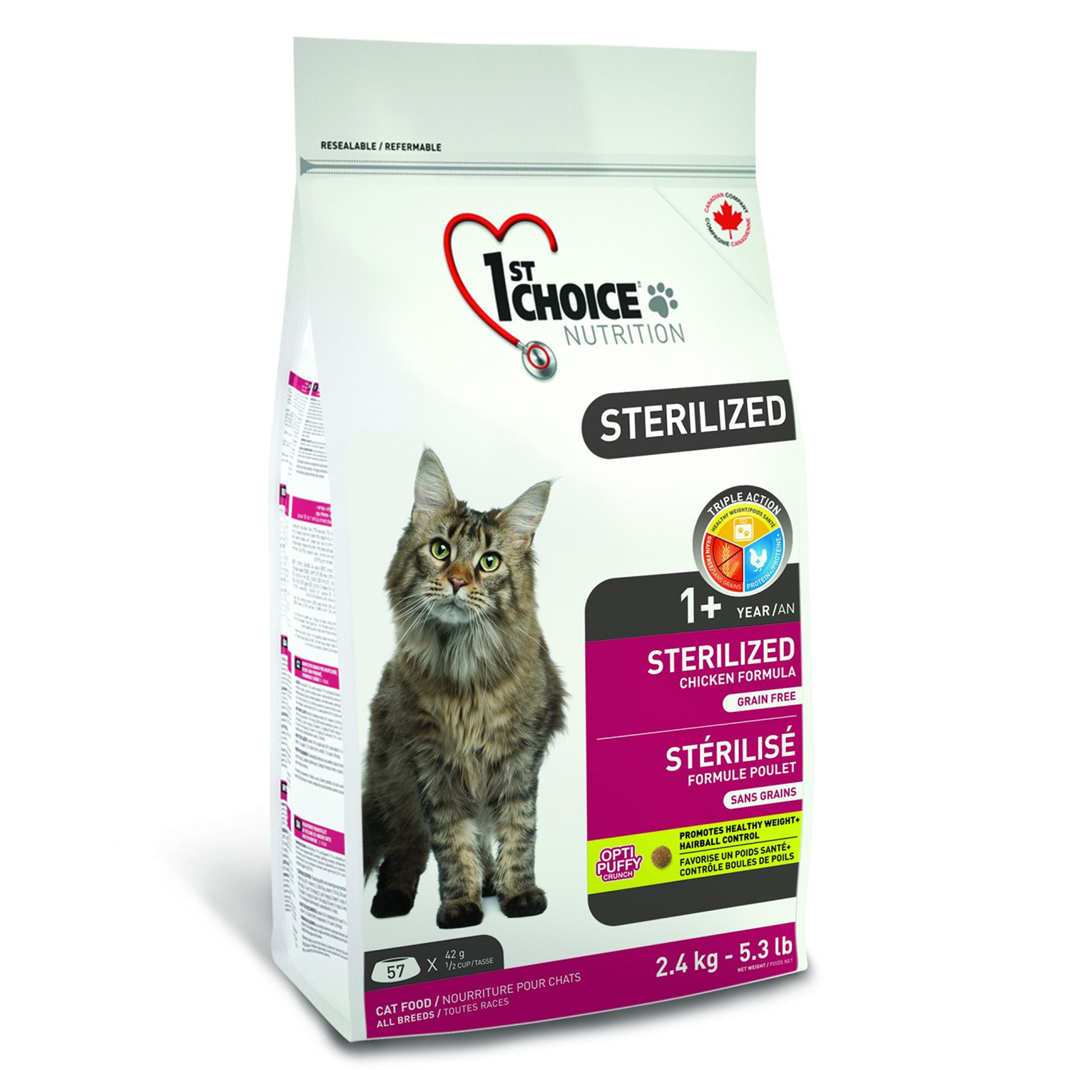 Корм для кошек 1st Choice 2,44кг Sterilized курица с бататом - фото 1