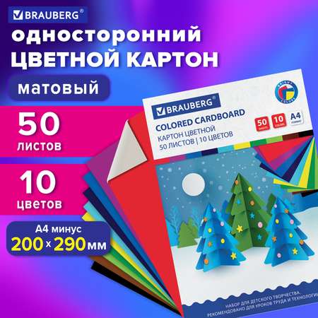Цветной картон Brauberg 50 лист.