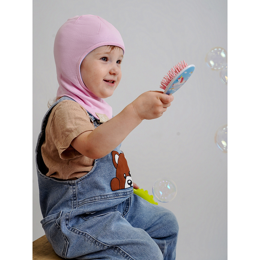 Шапка-шлем ПриКиндер U-A_221079 Цвет: Голубой/бледно-розовый - фото 15