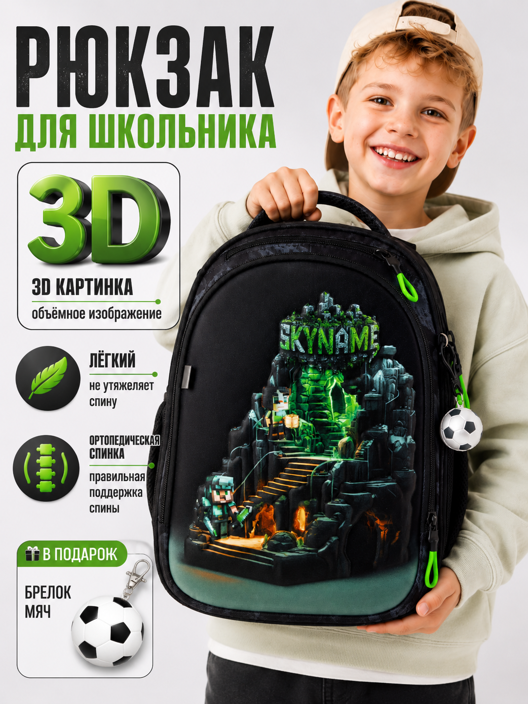 Рюкзак SkyName для мальчика 8 в 1 - фото 2