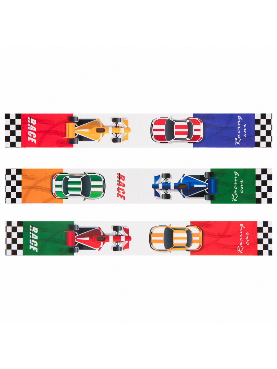 Закладки магнитные Юнландия для книг учебников и тетрадей 6 штук Race Cars - фото 3