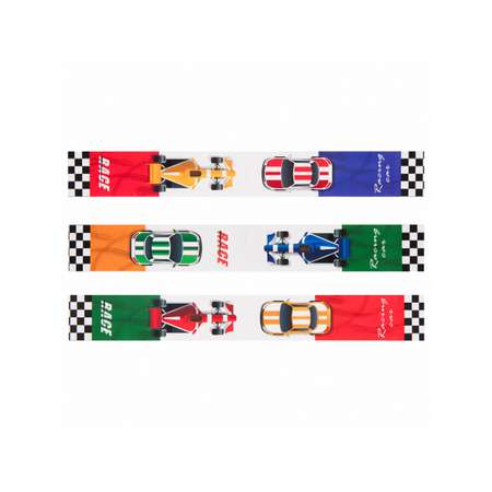 Закладки магнитные Юнландия для книг учебников и тетрадей 6 штук Race Cars
