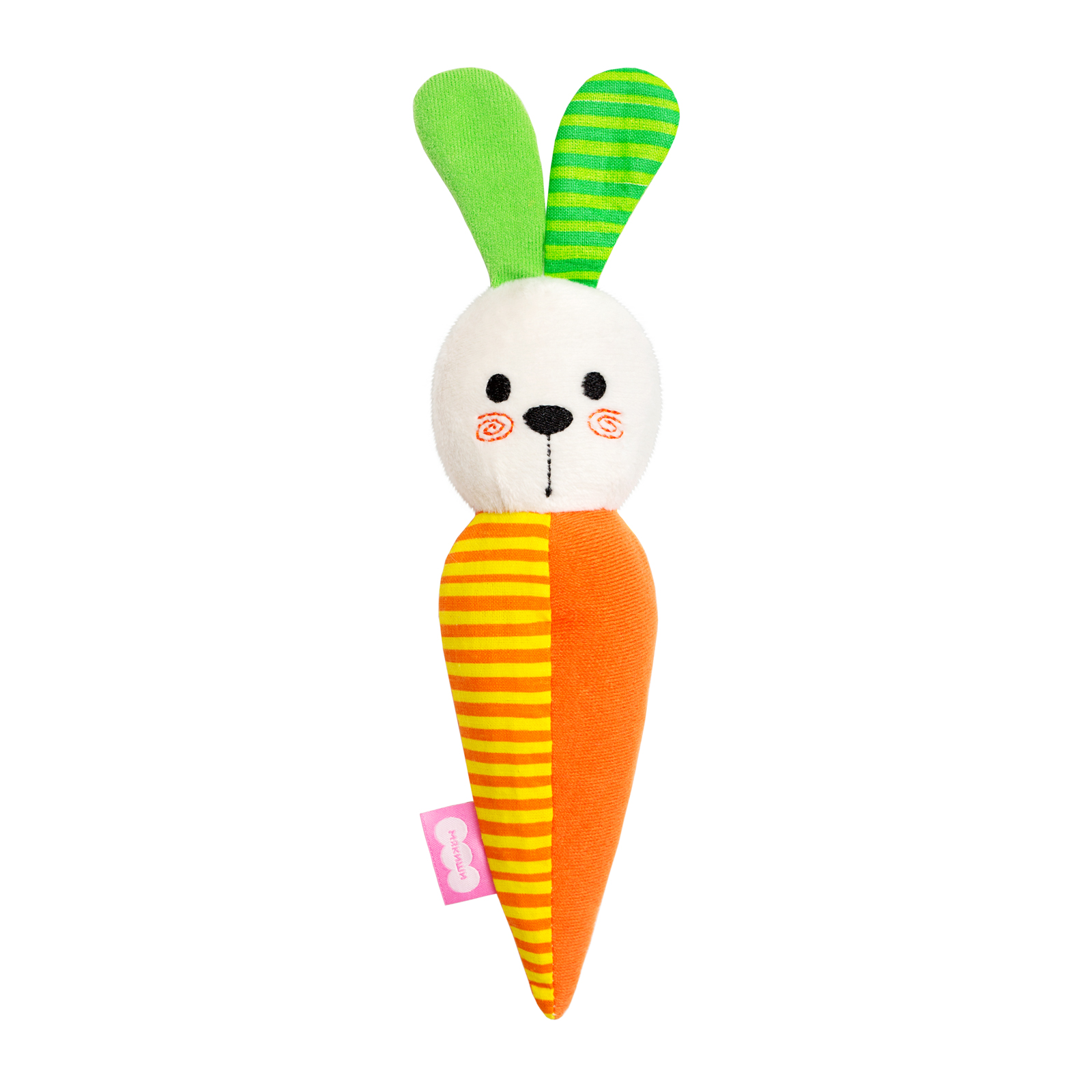 Игрушка Мякиши погремушка Зайка Морковка - фото 8