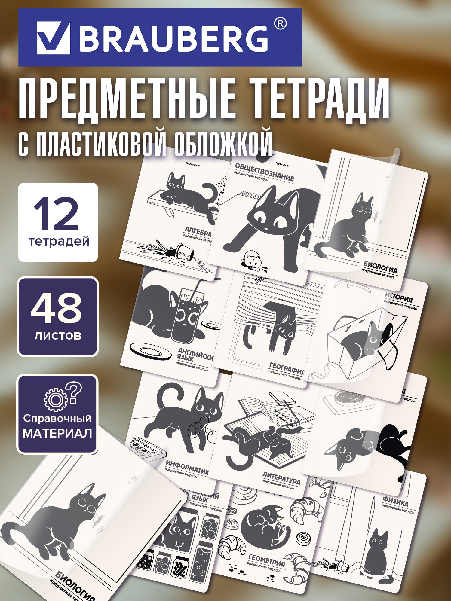 Тетрадь Brauberg 48 лист. 12 шт. - фото 1