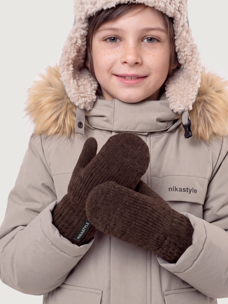 Варежки NIKASTYLE 14з51526 кофе - фото 1