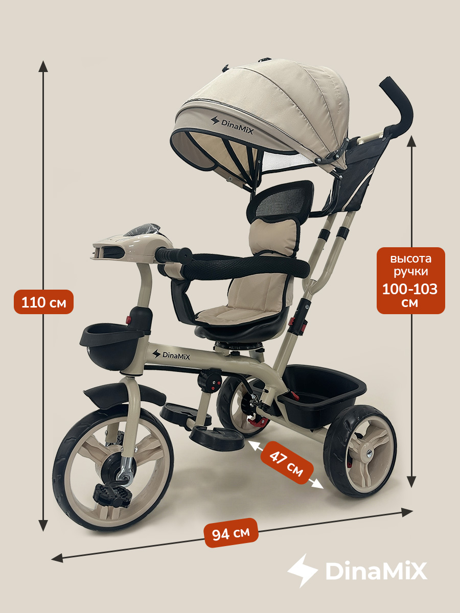 Трехколесный велосипед DinaMiX 10 дюймов - фото 7