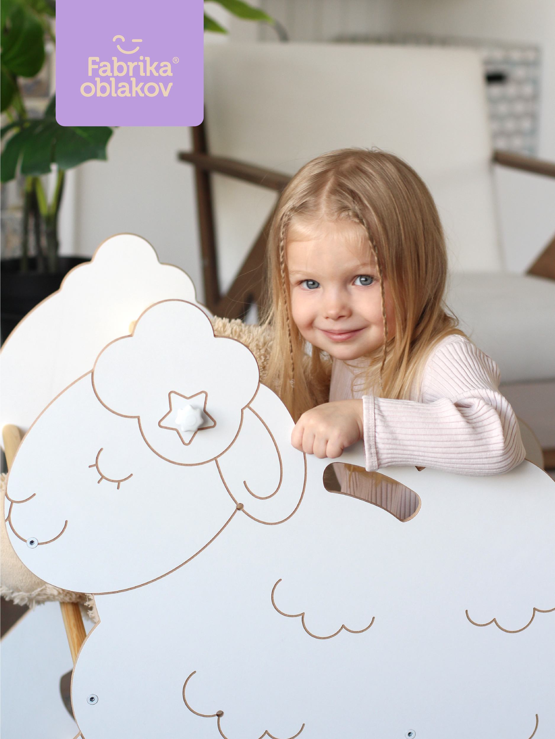 Качели Фабрика Облаков Овечка белый - фото 6