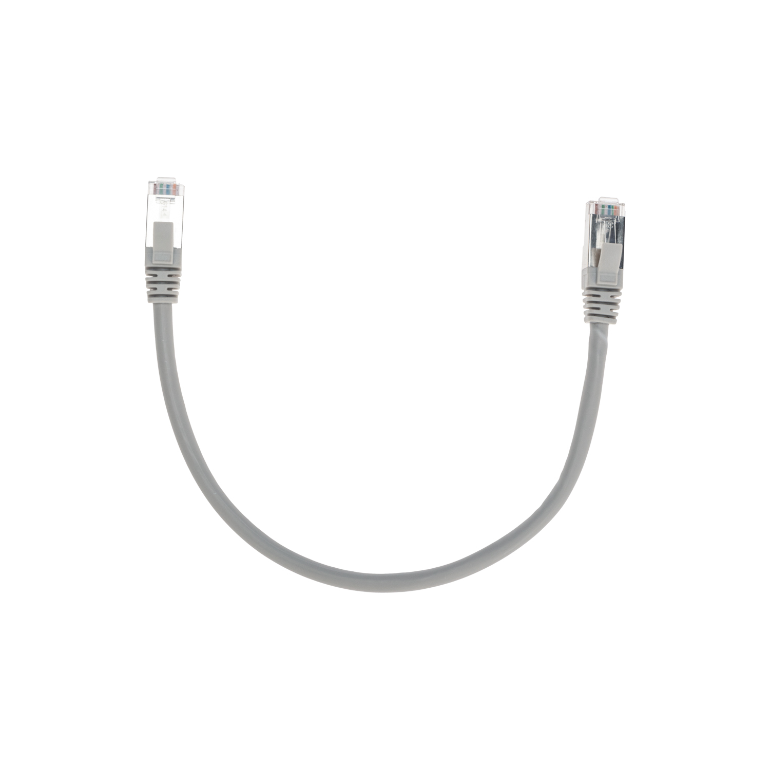 Патч-корд REXANT 0.3 метра Cat 6 RJ45-RJ45 26AWG LSZH серый - фото 1