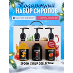 Набор сиропов SPOOM Апельсин сладкий Кола Манго для коктейлей чая и кофе 3шт 250мл + 3 дозатора