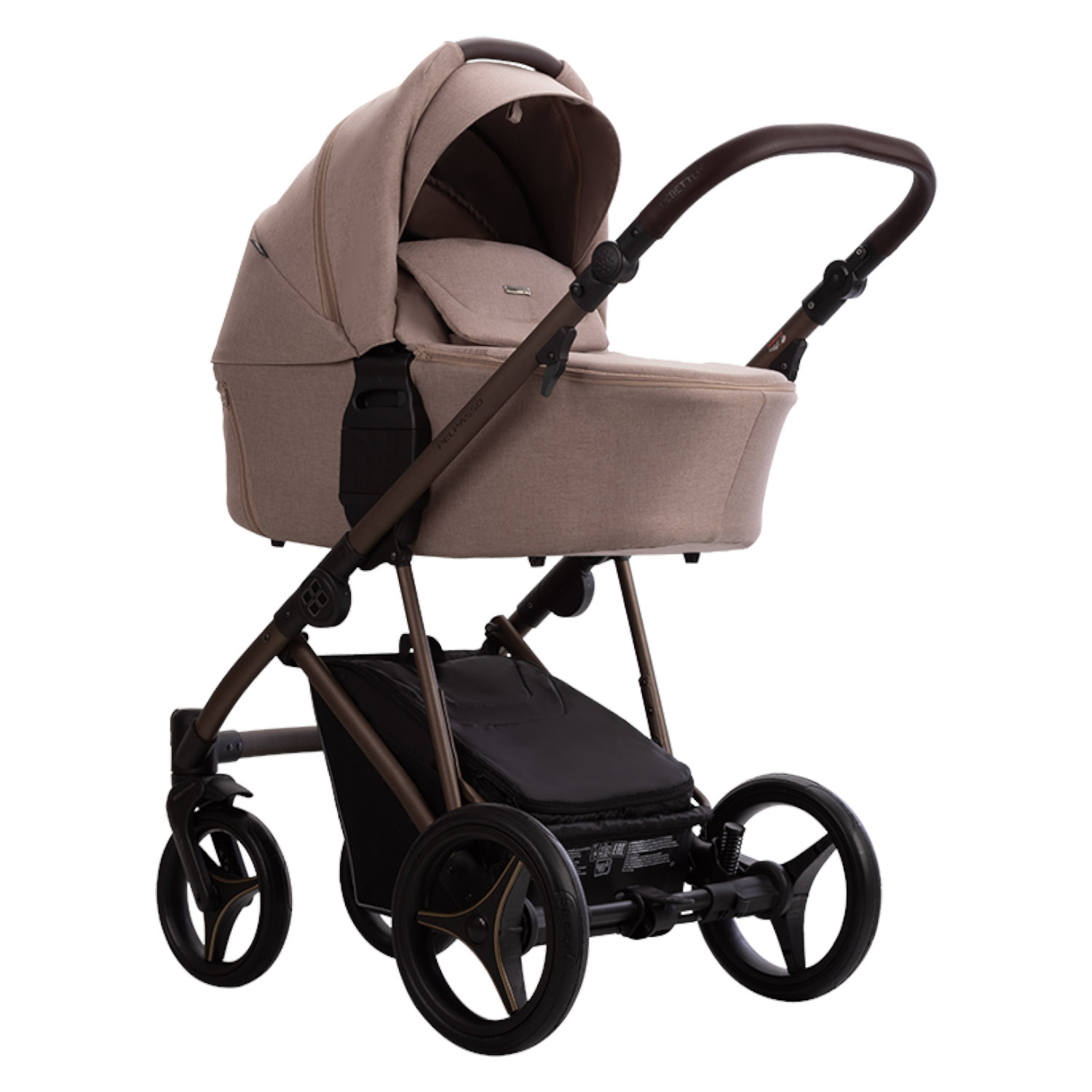 Коляска 2в1 Bebetto Pelpasso 02 Choco бежевый - фото 1