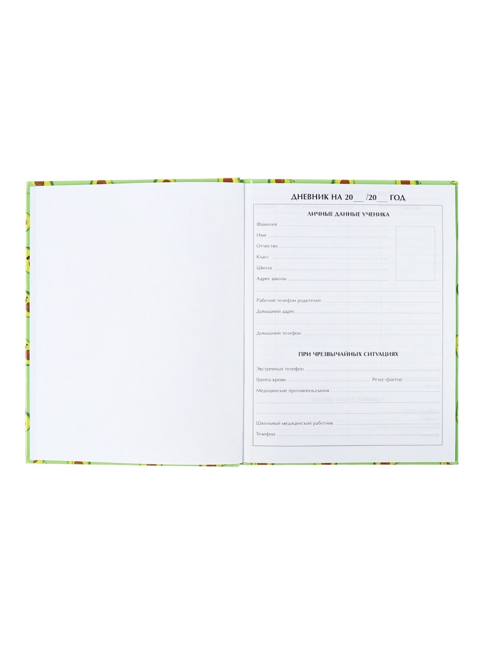 Дневник Calligrata обл 1-11кл, глянц/лам, 40л, Calligrata "Авокадо мини ПАТТЕРН" - фото 5