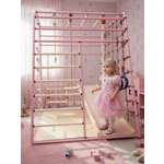 Детский спортивный комплекс Perfetto Sport Весёлый Малыш Next с горкой цвет матово-розовый