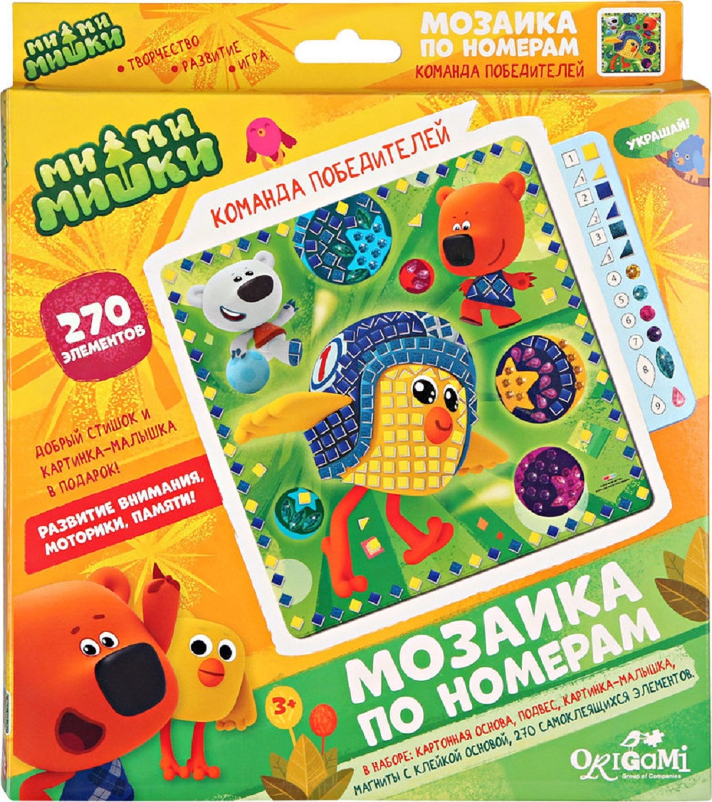 Мозаика по номерам ORIGAMI МиМиМишки Команда победителей - фото 1