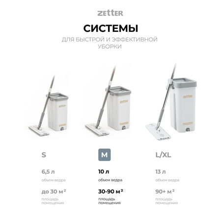 Система для уборки Zetter M 10 л 1 насадка