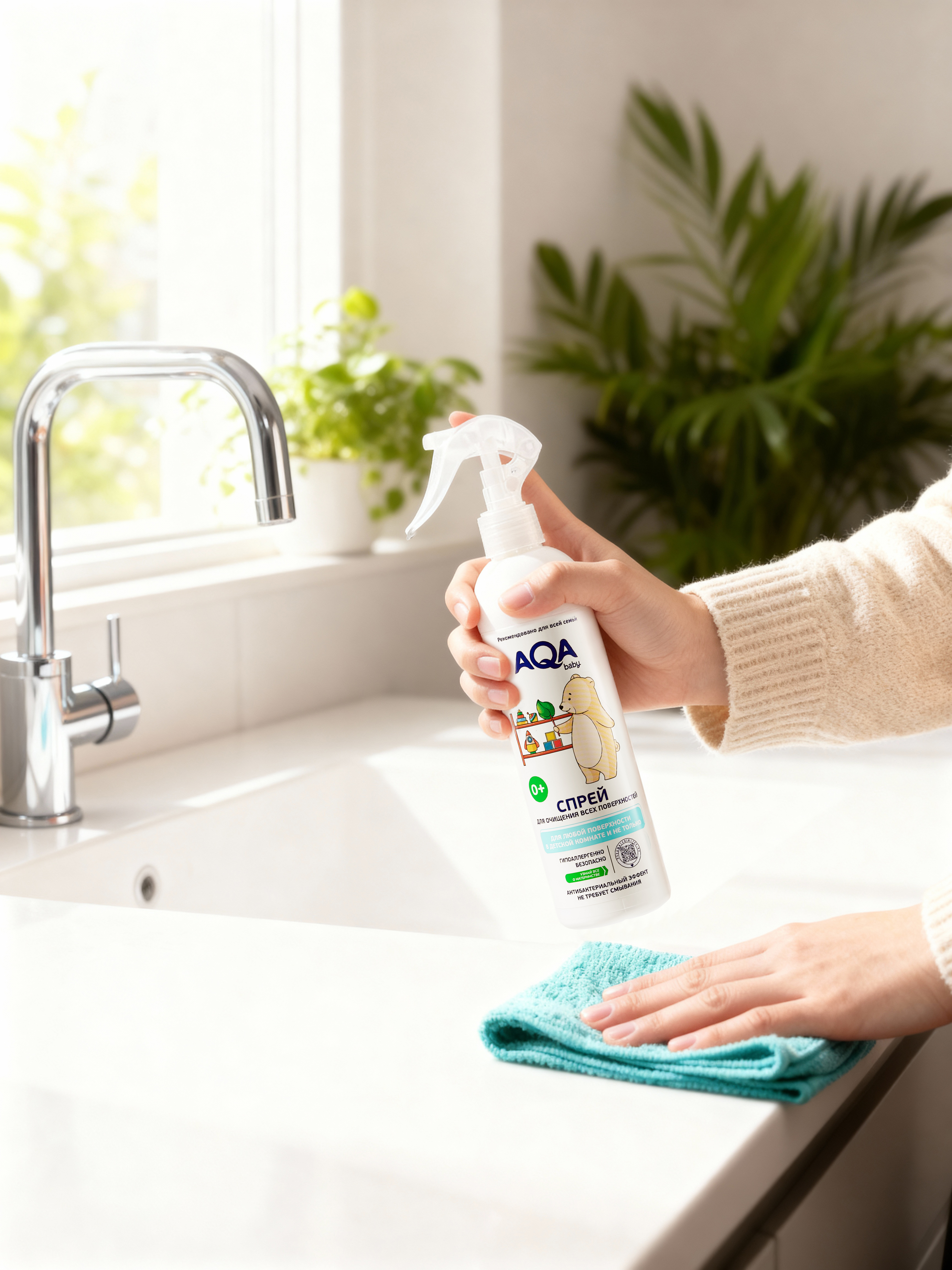 Моющее средство AQA baby Антибактериальный эффект 300 мл для поверхностей - фото 4