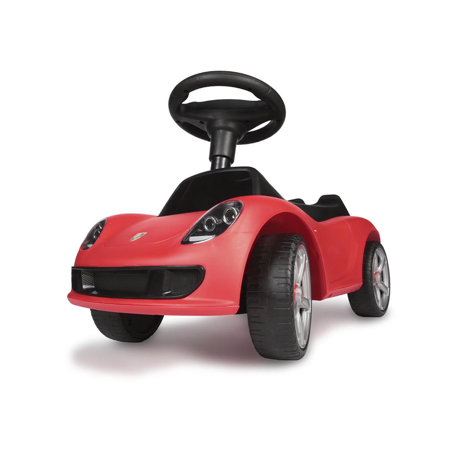 Каталка BabyCare Порш резиновые колеса красный - фото 1