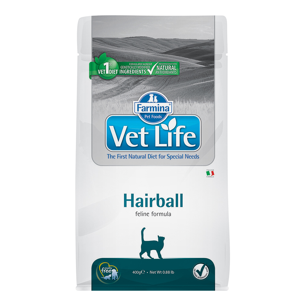 Корм для кошек Farmina VetLife хейрбол 400г - фото 1
