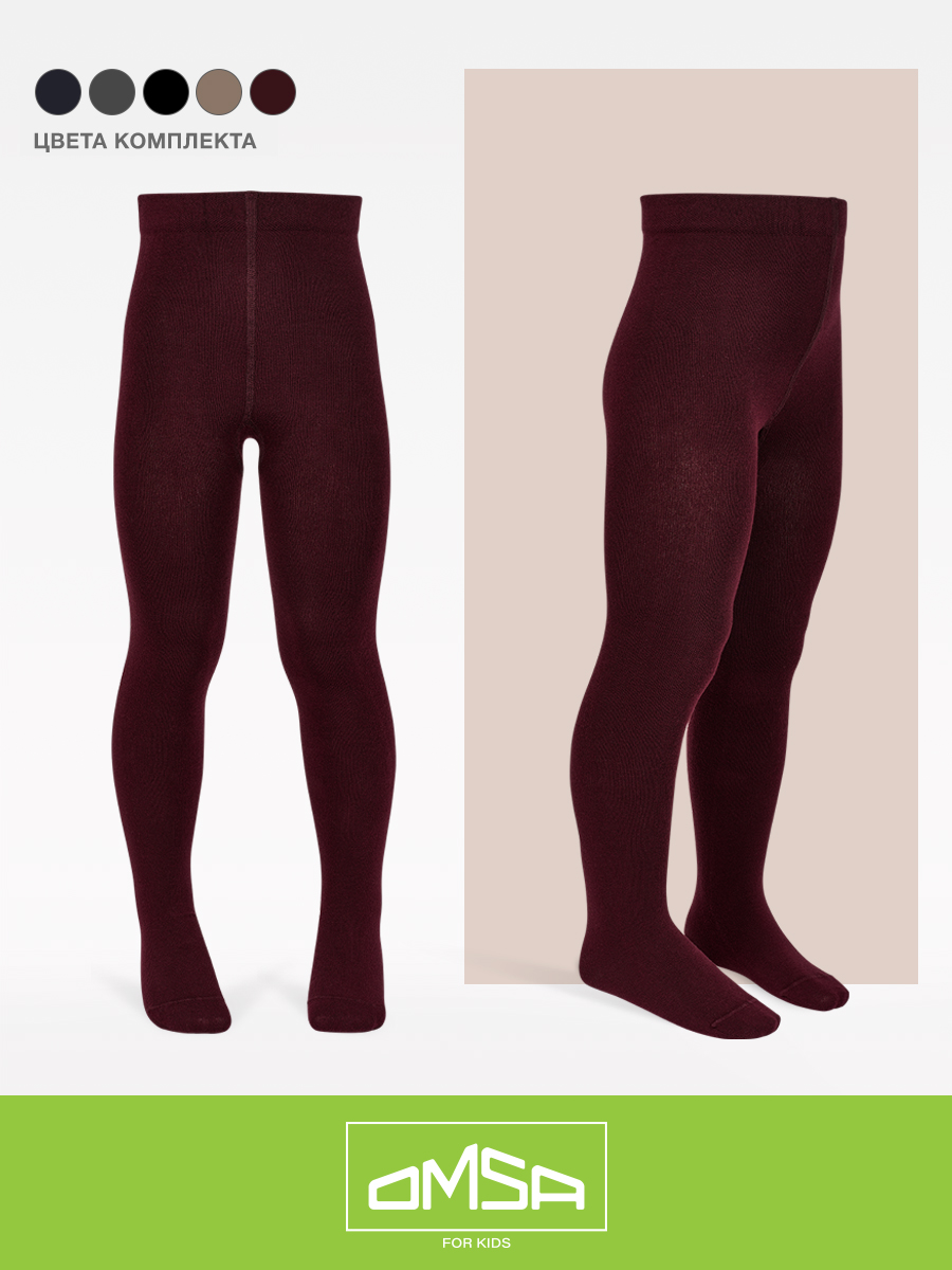 Колготки 5 пар Omsa Collant 11С02-1 Lat/GrigioMelang/Bordo/Nero/GrigioScur.кмп.5 - фото 4