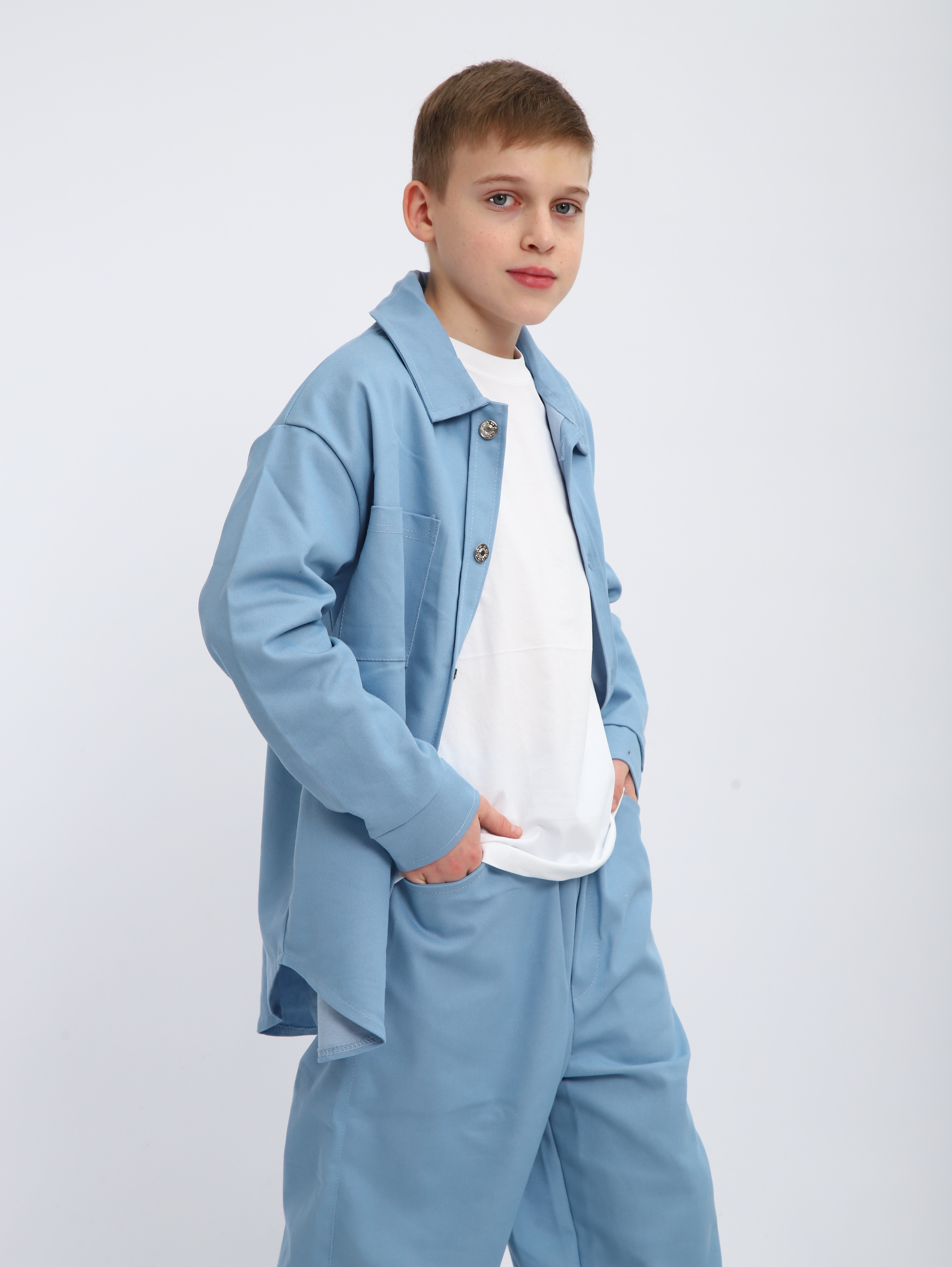 Костюм ЛАДОШКИ Комплект Деним голубой - фото 18