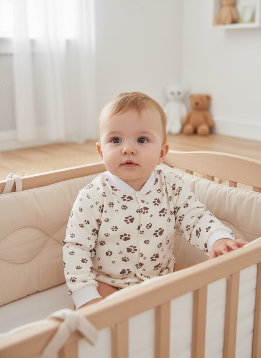 Кофточка Утенок 104к/1 молочный лапки - фото 1