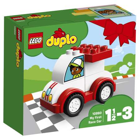 Конструктор LEGO DUPLO Мой первый гоночный автомобиль блочный