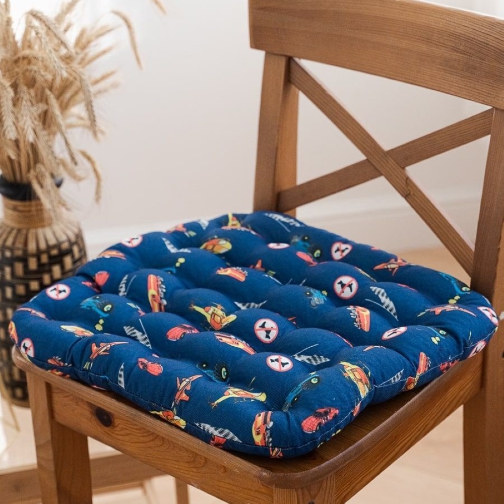 Подушка на стул BIO-TEXTILES машинки с лузгой гречихи - фото 2