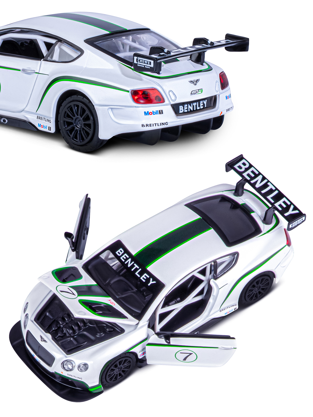 Автомобиль АВТОпанорама Bentley Continental GT3 1:32 JB1251315 - фото 10